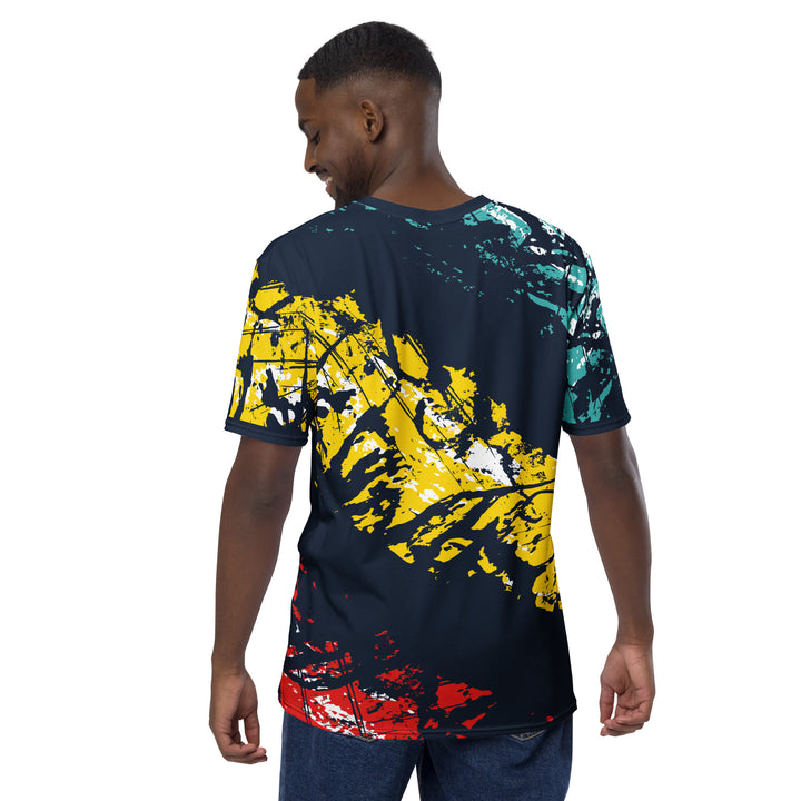 Premium Men's Jersey - Blue-Yellow Trace