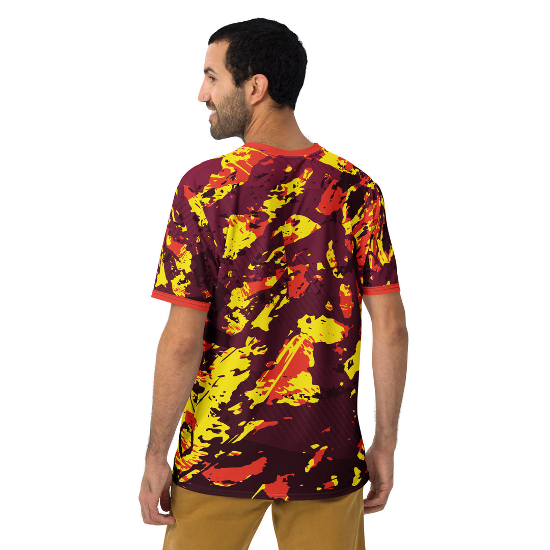 Premium Men's Jersey - Red-Yellow Shards