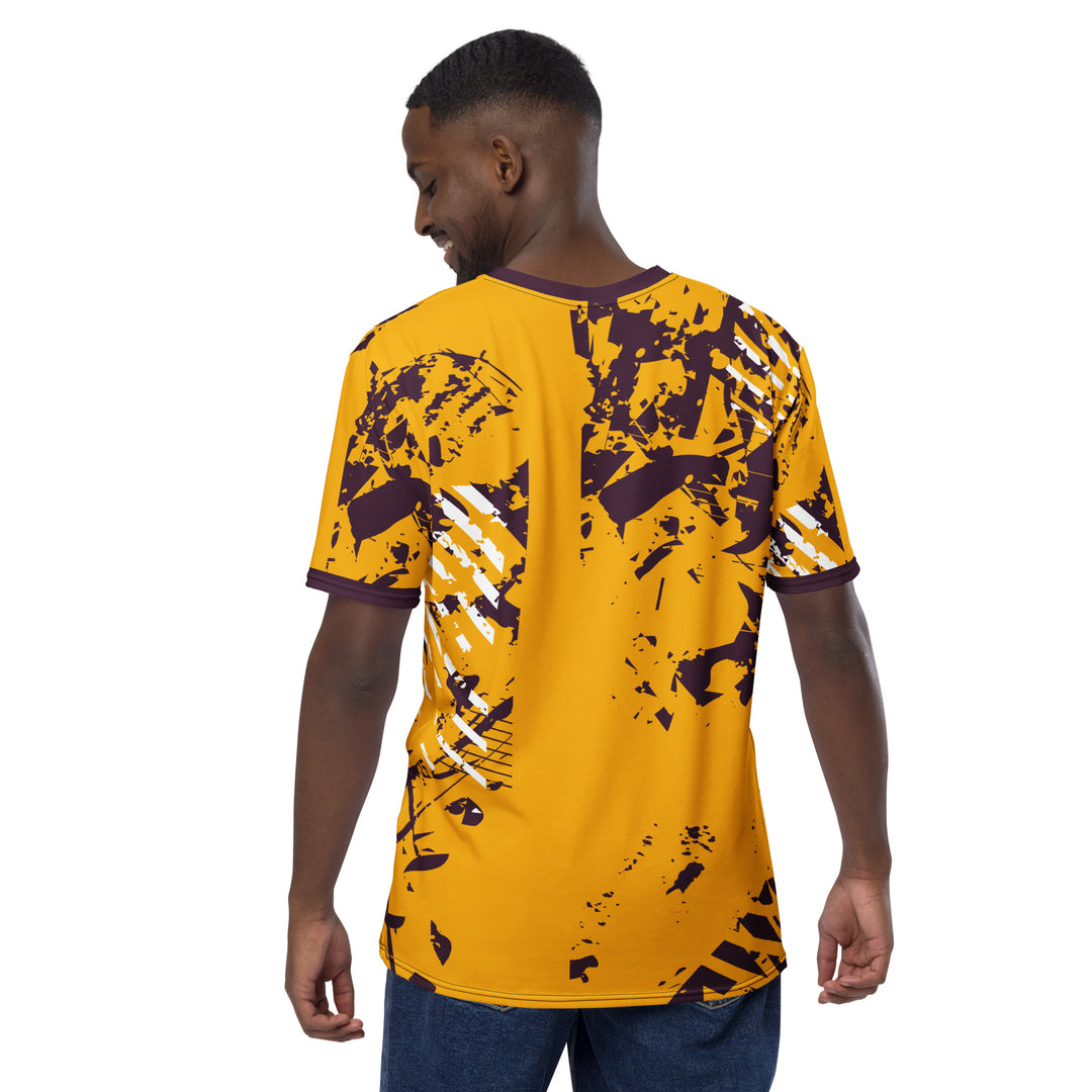 Premium Men's Jersey - Yellow-Brown Sign