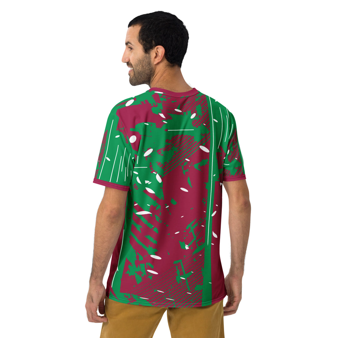 Premium Men's Jersey - Red-Green Piece