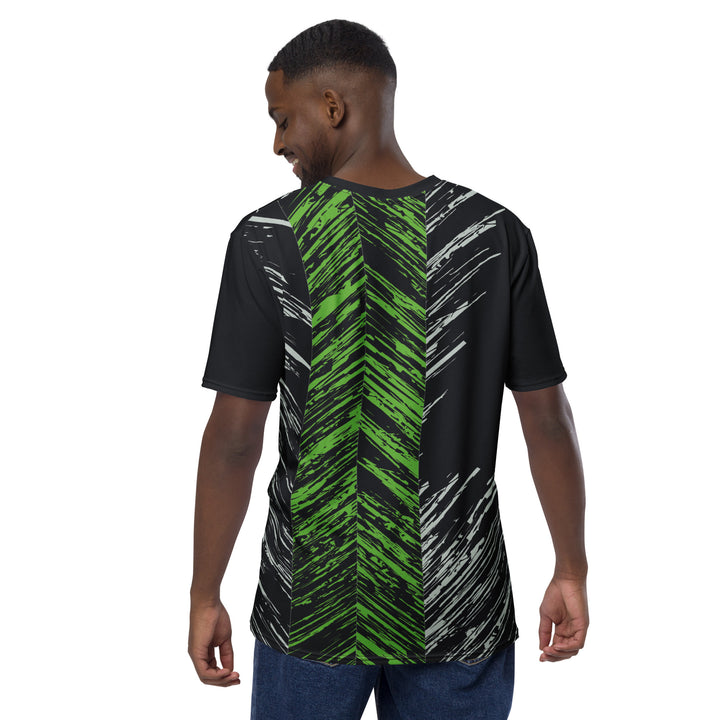 Premium Men's Jersey - Black-Green Tracks