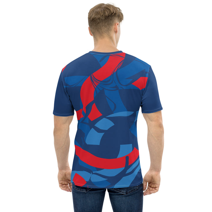 Premium Men's Jersey - Blue-Red Illusion