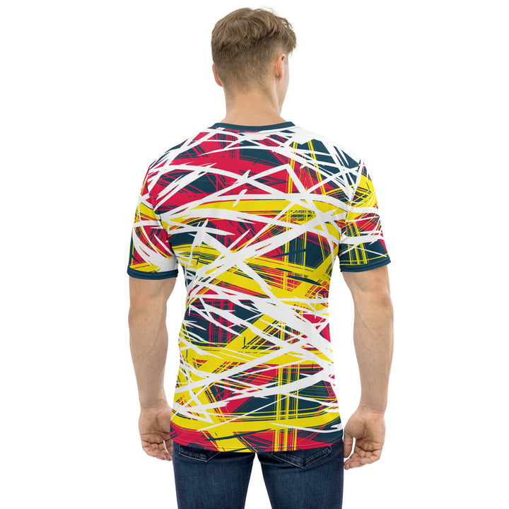 Premium Men's Jersey - Yellow-Red Criss