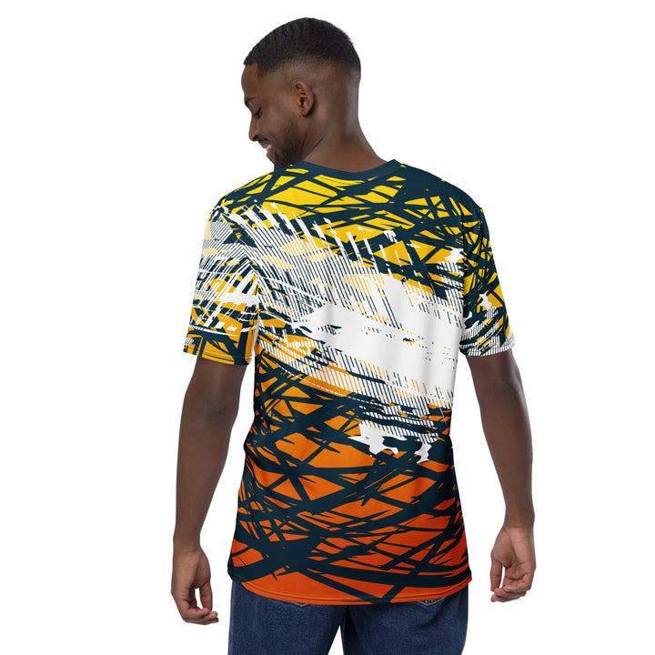 Premium Men's Jersey - Orange-White Wire