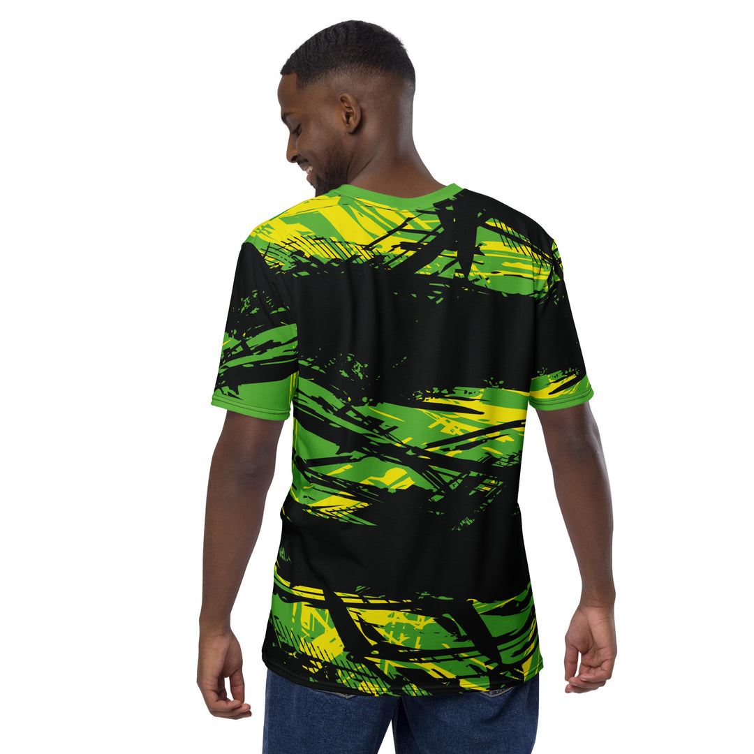 Premium Men's Jersey - Black-Green Invade