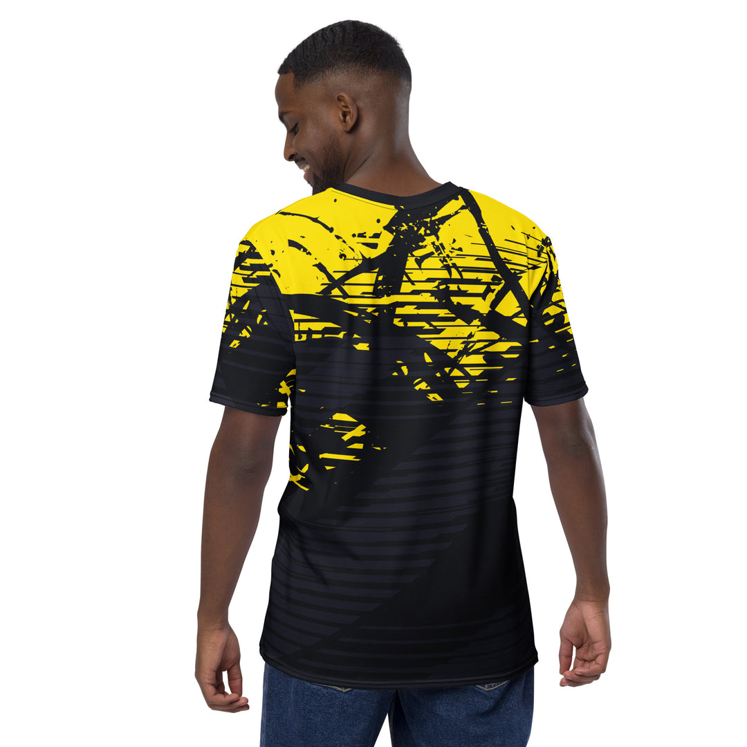 Premium Men's Jersey - Grey-Yellow Shape