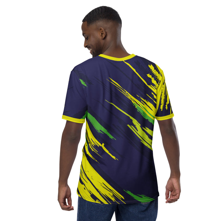 Premium Men's Jersey - Purple-Yellow Overdraw