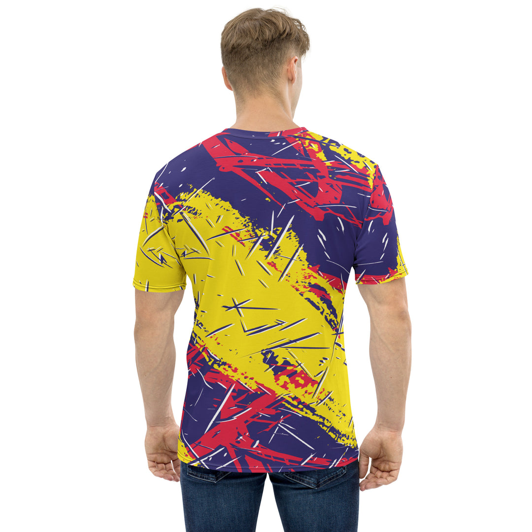 Premium Men's Jersey - Purple-Yellow Stream