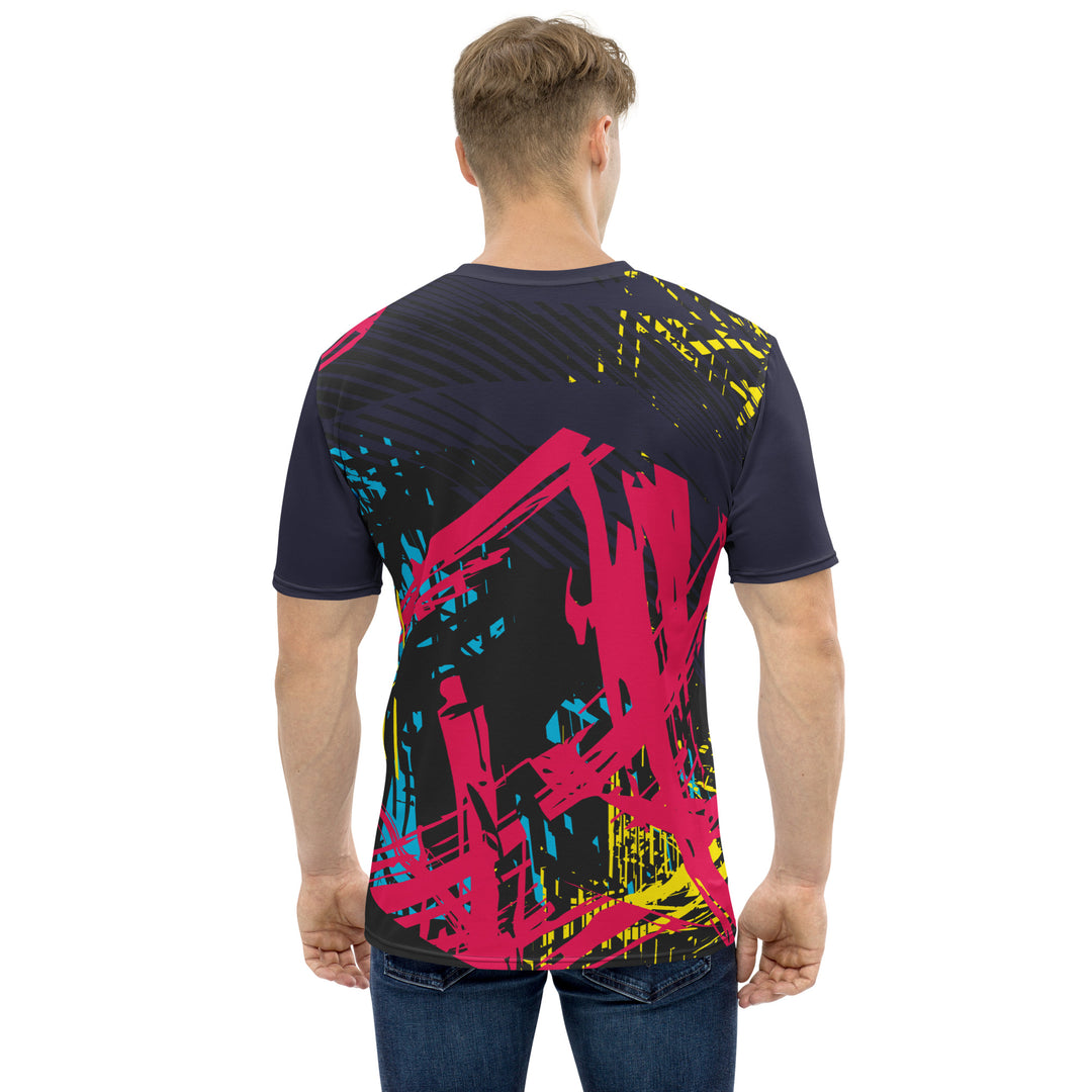 Premium Men's Jersey - Grey-Pink Graffiti