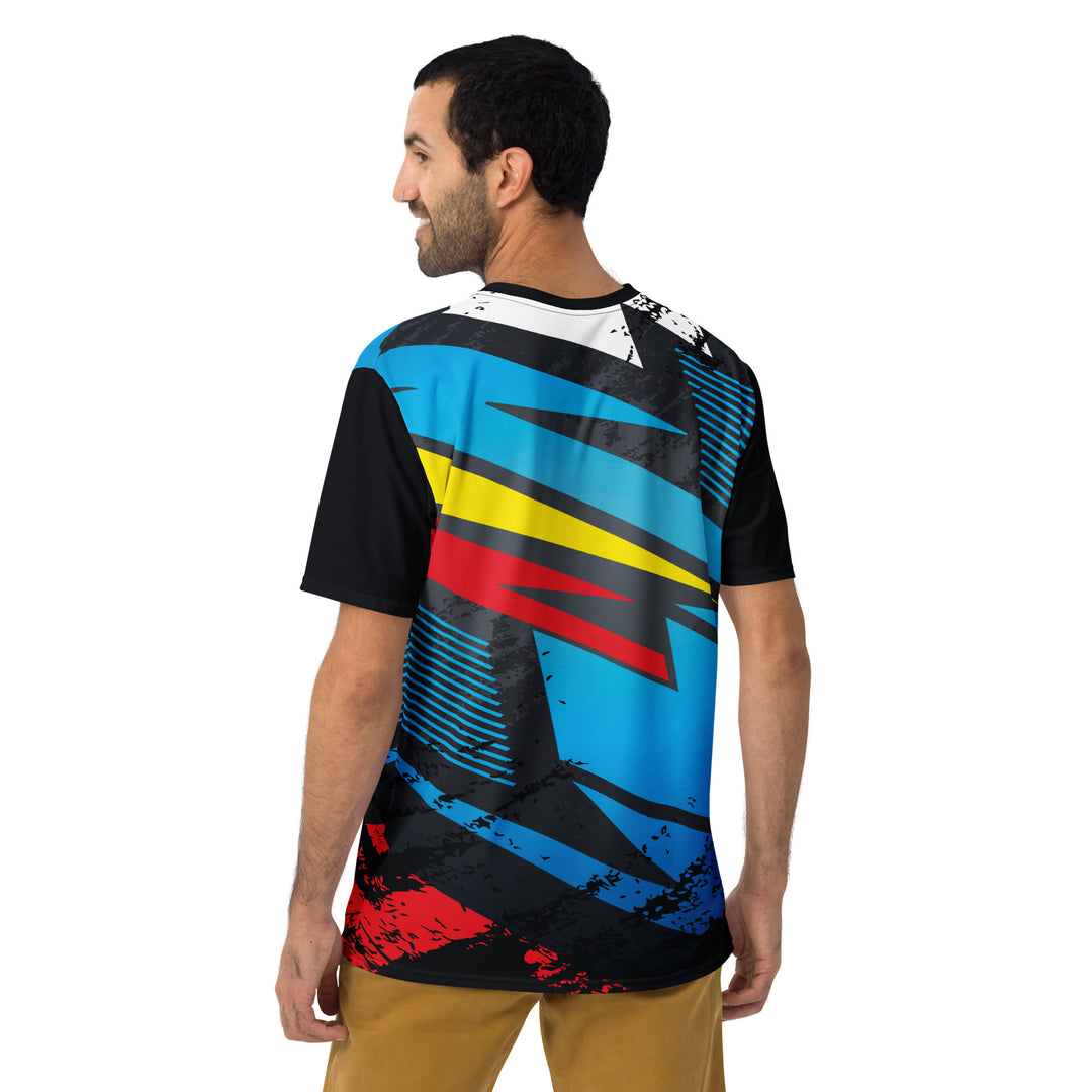 Premium Men's Jersey - Black-Blue Rapid