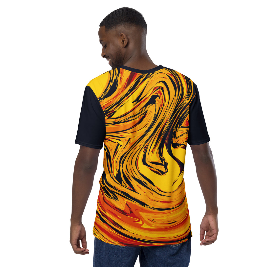 Premium Men's Jersey - Orange-Black Lava