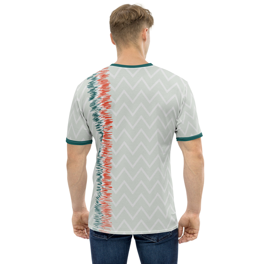 Premium Men's Jersey - Grey-Green Jagged