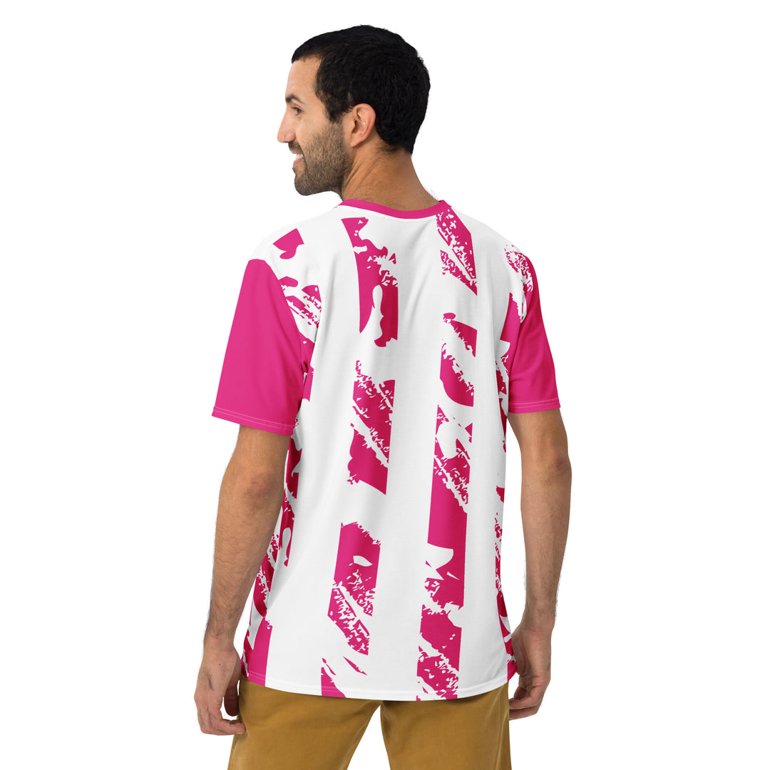 Premium Men's Jersey - Pink-White Bar