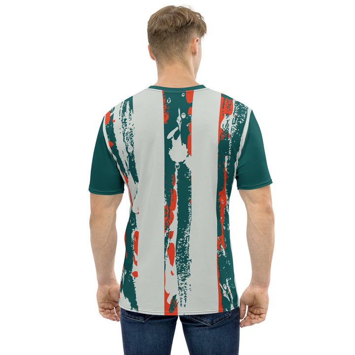 Premium Men's Jersey - Green-Grey Bar