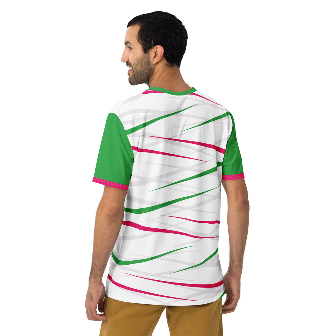 Premium Men's Jersey - White-Green Spike