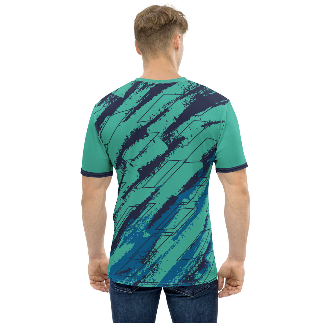 Premium Men's Jersey - Blue-Green Disk