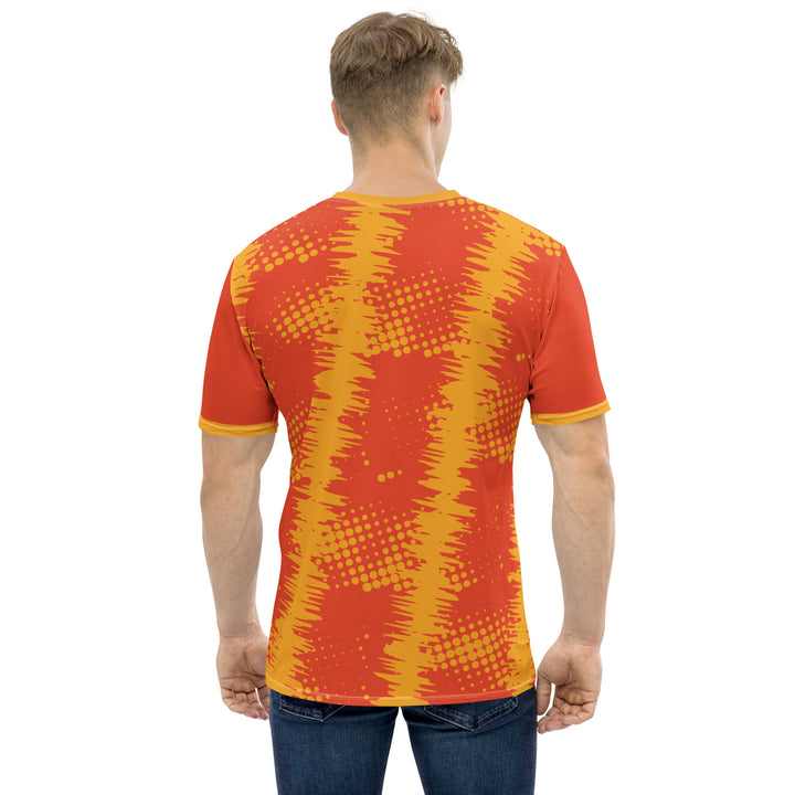 Premium Men's Jersey - Orange-Yellow Grunge