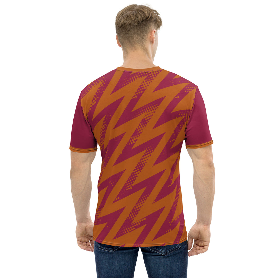 Premium Men's Jersey - Red-Orange Bolt