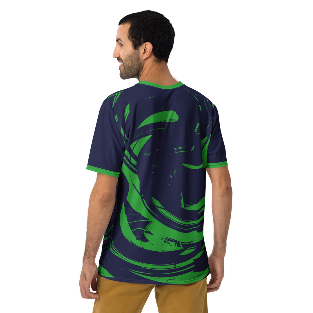 Premium Men's Jersey - Blue-Green Curl