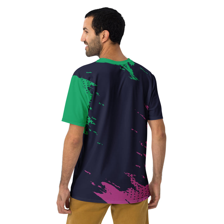 Premium Men's Jersey - Black-Green Splash