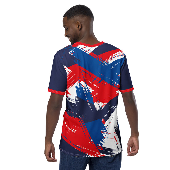 Premium Men's Jersey - Blue-Red Clutter