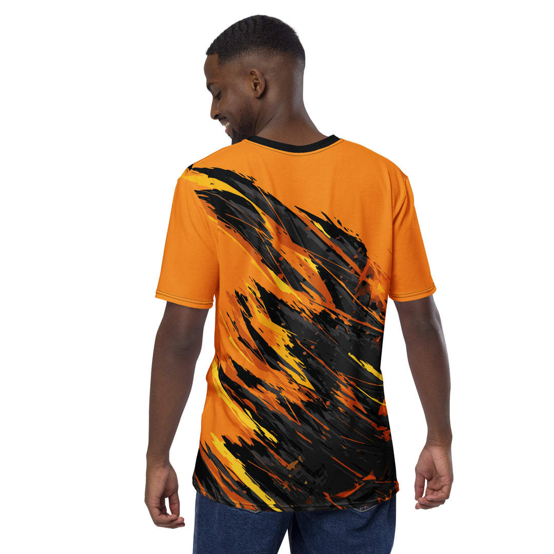 Premium Men's Jersey - Black-Orange Scratch