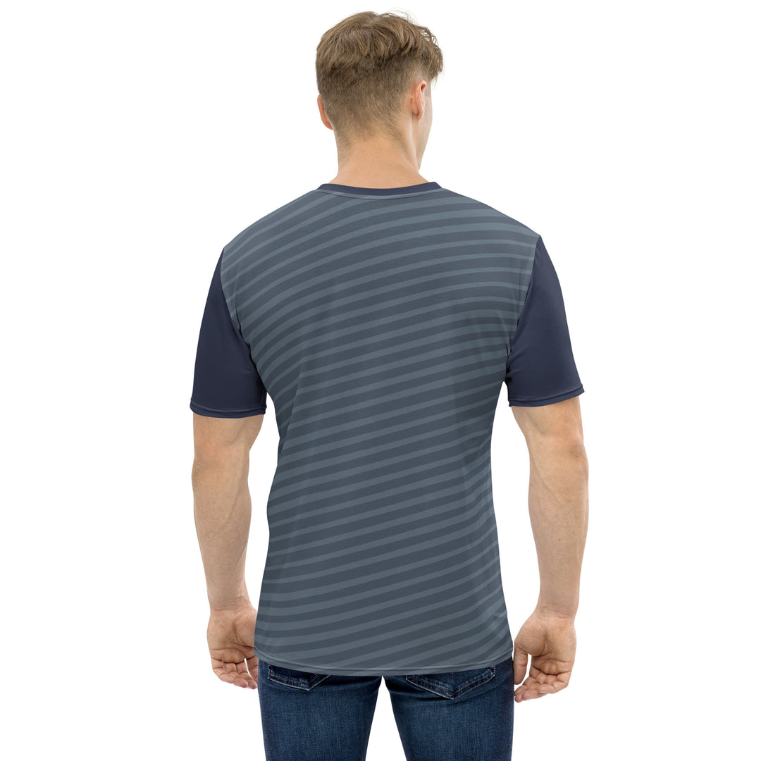 Premium Men's Jersey - Grey-Purple Stripes