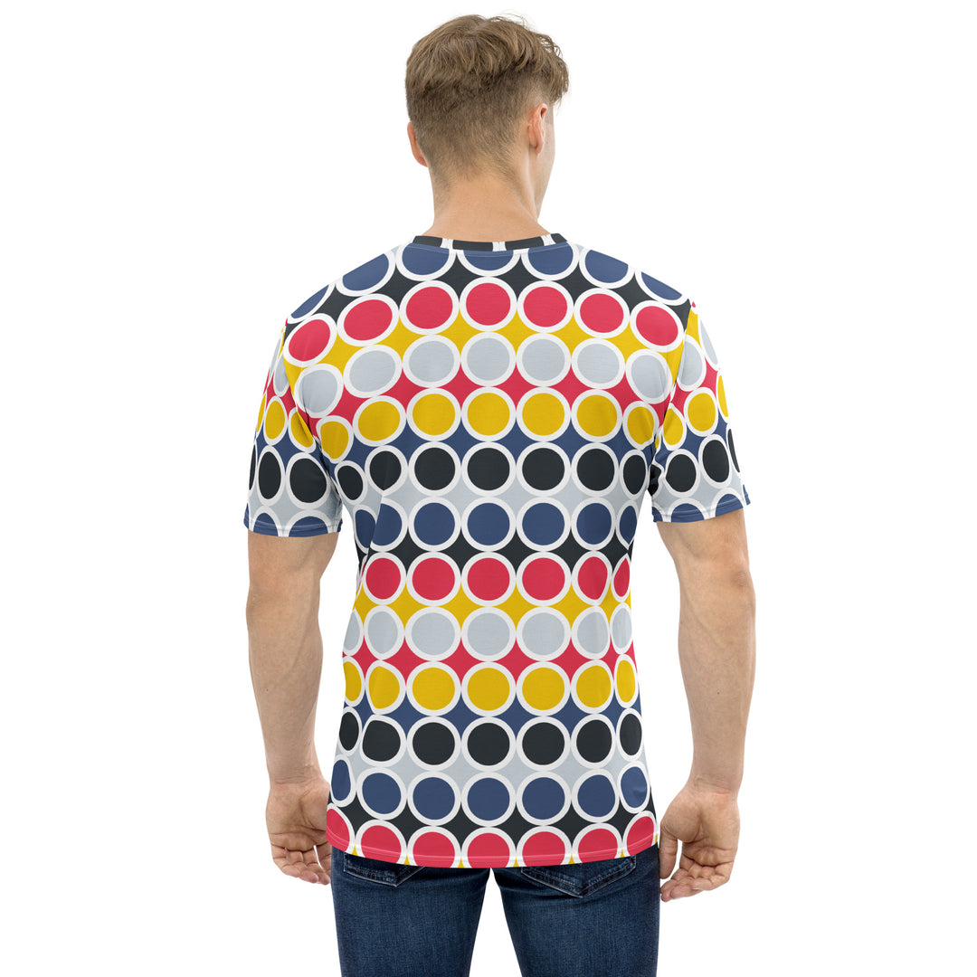 Premium Men's Jersey - White-Red Circles