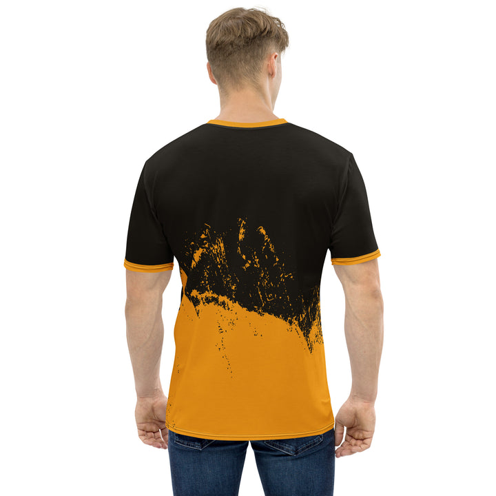 Premium Men's Jersey - Black-Orange Grunge