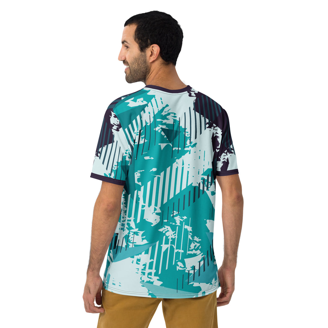 Premium Men's Jersey - Turquoise-White Tracks