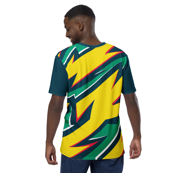 Premium Men's Jersey - Yellow-Green Graffiti