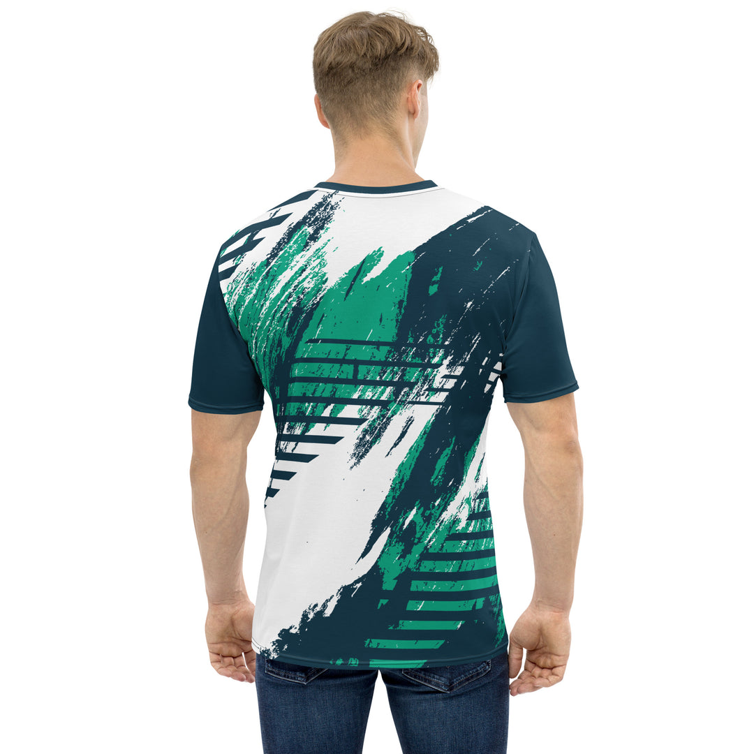 Premium Men's Jersey - White-Green Path