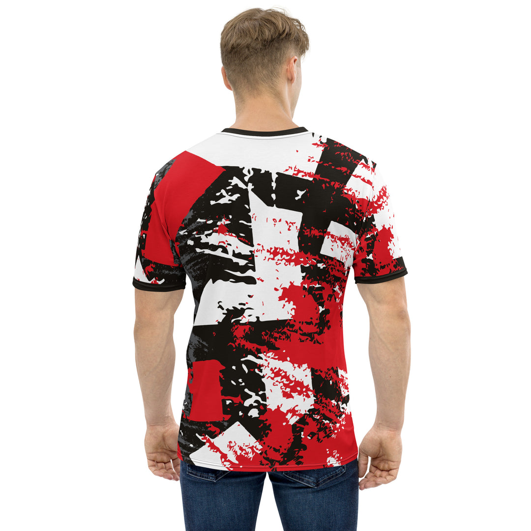 Premium Men's Jersey - Black-Red Map