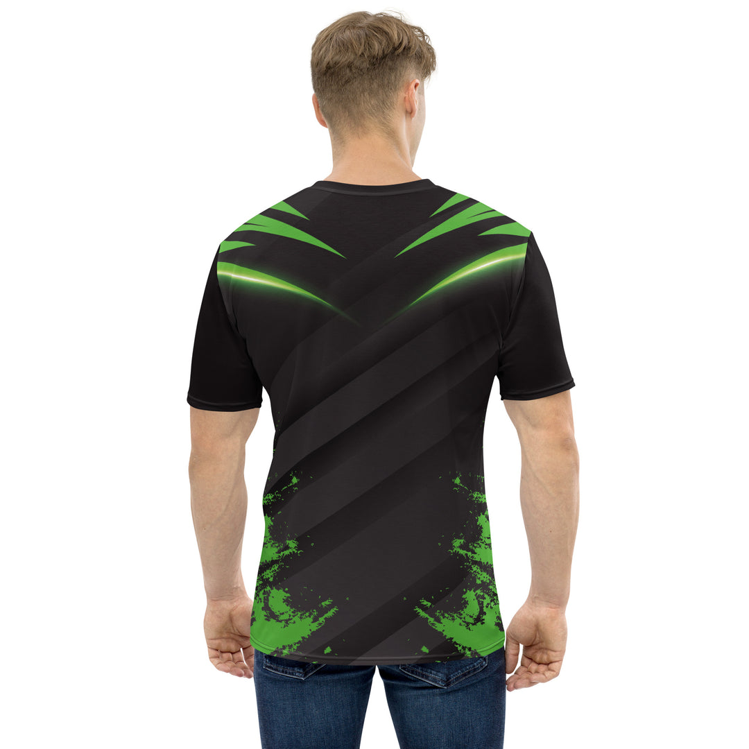 Premium Men's Jersey - Black-Green Spike