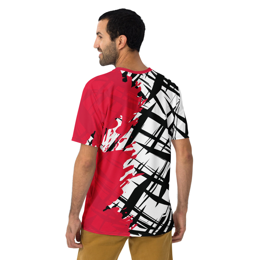 Premium Men's Jersey - White-Red Overdraw