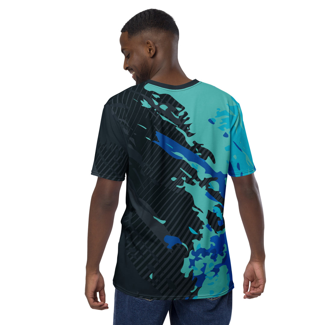 Premium Men's Jersey - Black-Blue Surf