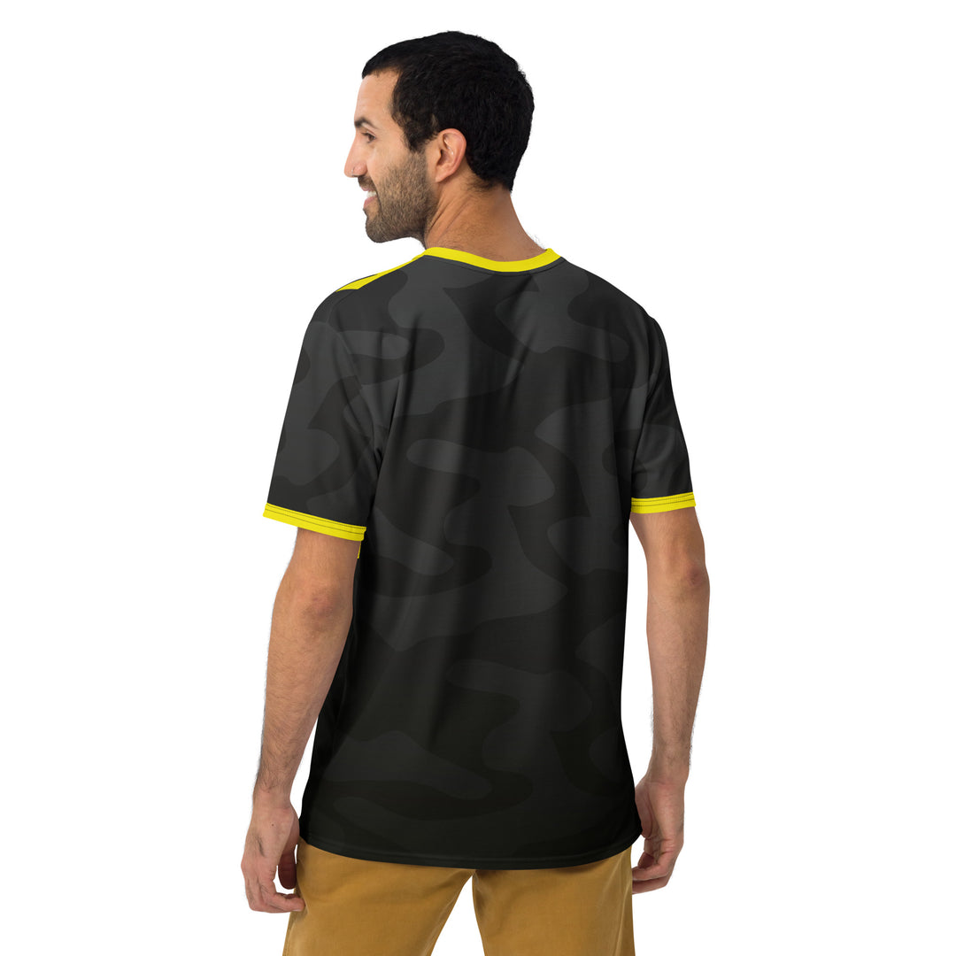 Premium Men's Jersey - Black-Yellow Bolt