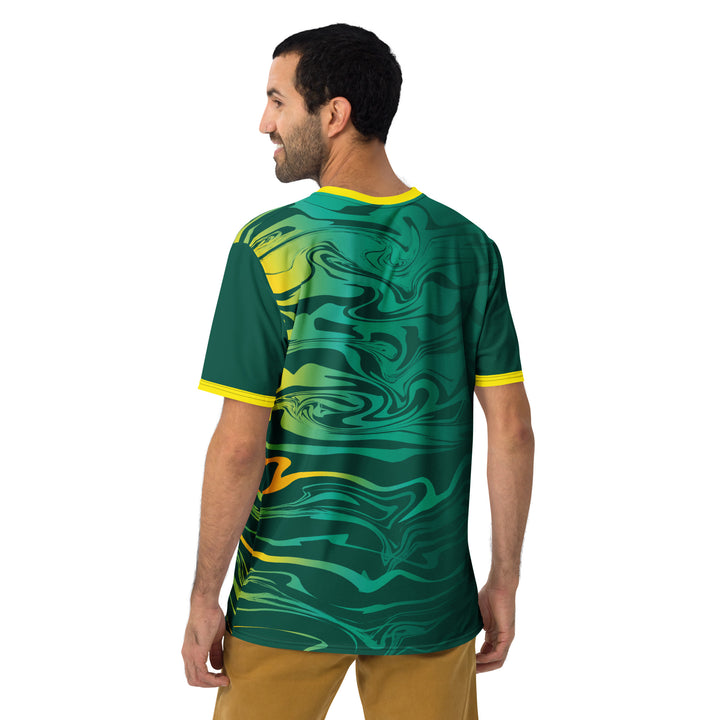 Premium Men's Jersey - Green-Yellow Smoke