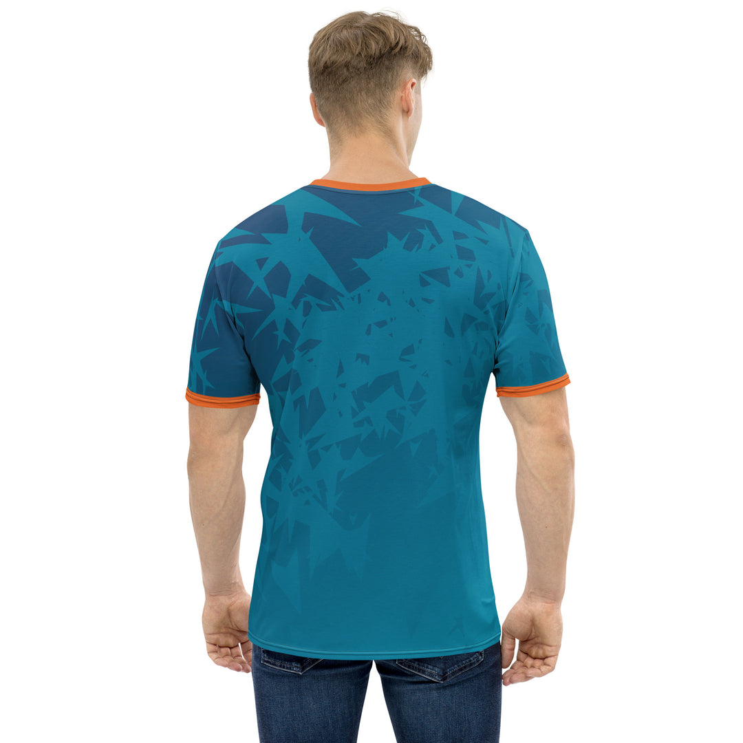 Premium Men's Jersey - Turquoise-Orange Stars