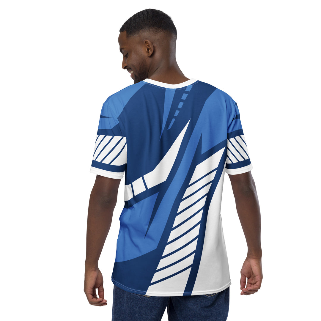 Premium Men's Jersey - Blue-White Stripes