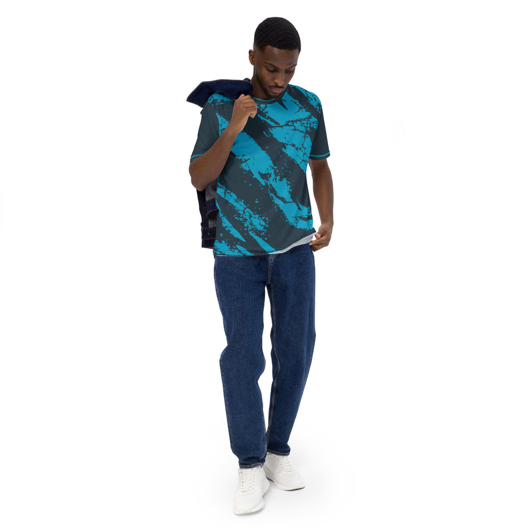 Premium Men's Jersey - Blue Splatter