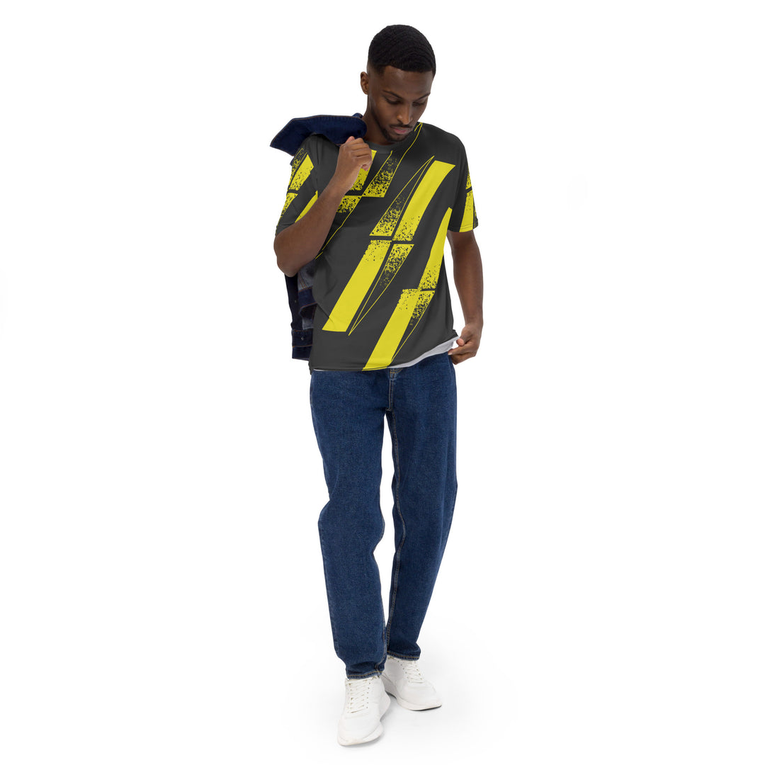 Premium Men's Jersey - Yellow-Black Diamond