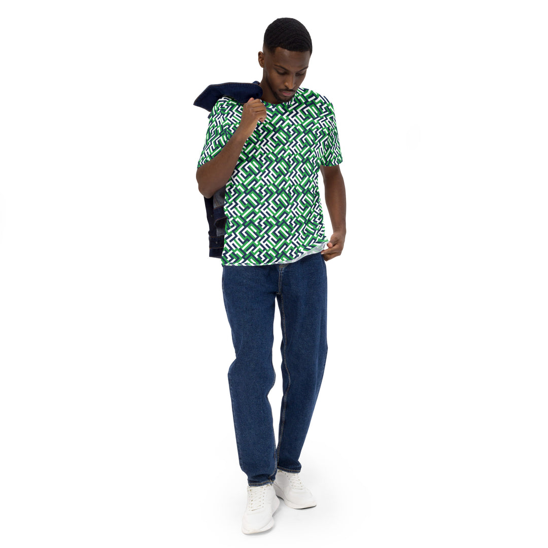 Premium Men's Jersey - Green Maze