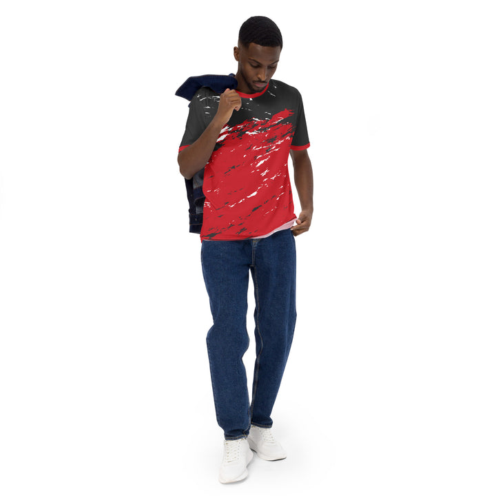 Premium Men's Jersey - Red-Black Fire