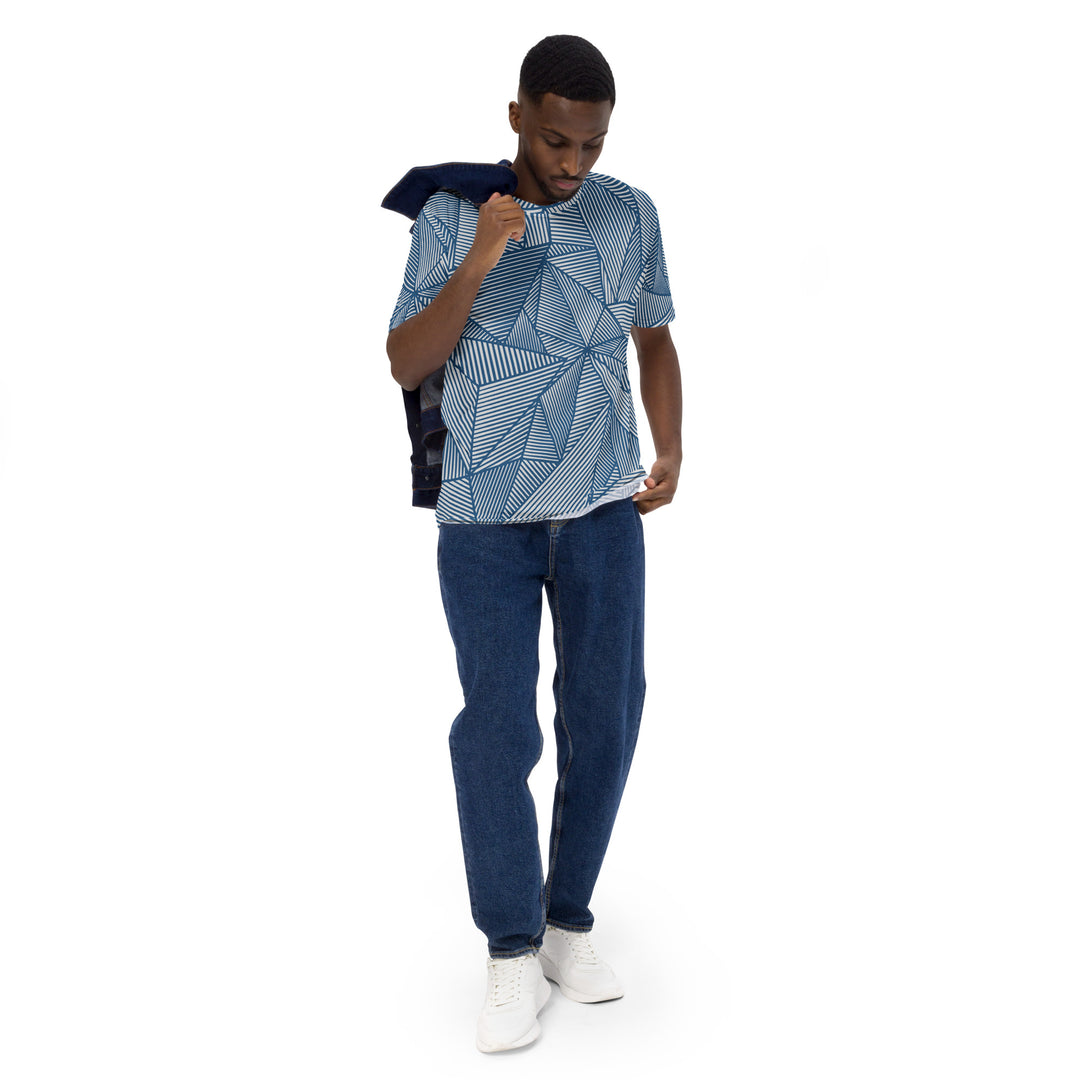 Premium Men's Jersey - Blue-White Distortion