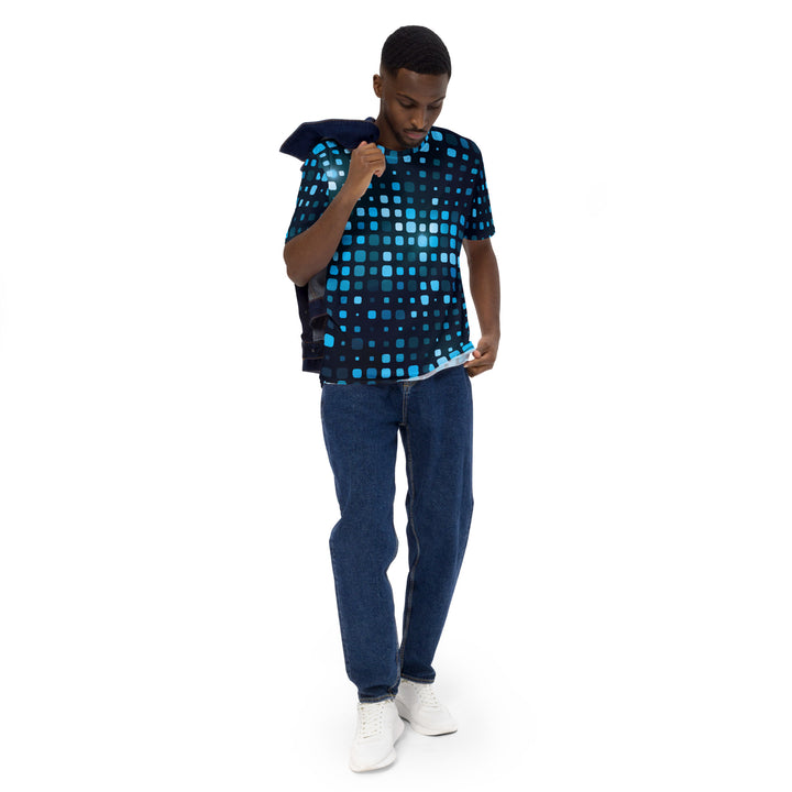 Premium Men's Jersey - Black-Blue Shimmer