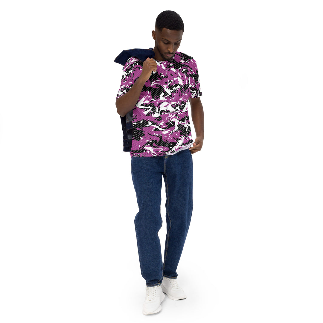 Premium Men's Jersey - Purple-Black Chaos