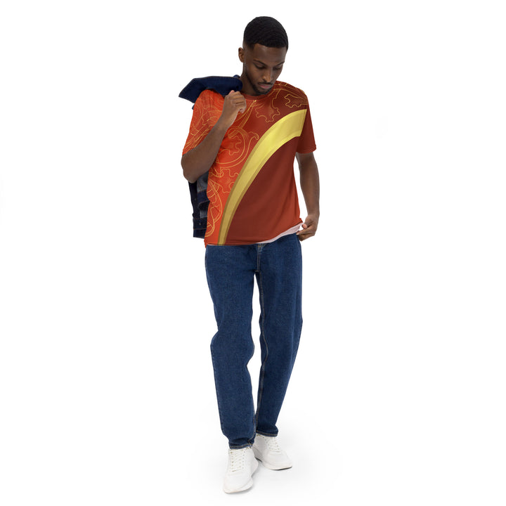 Premium Men's Jersey - Red-Yellow Elegant