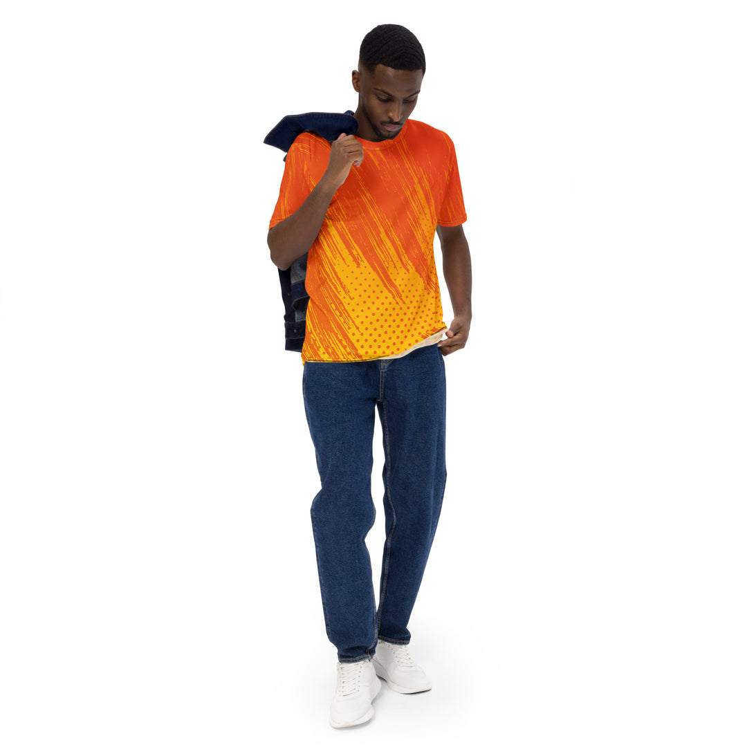 Premium Men's Jersey - Orange-Yellow Brush