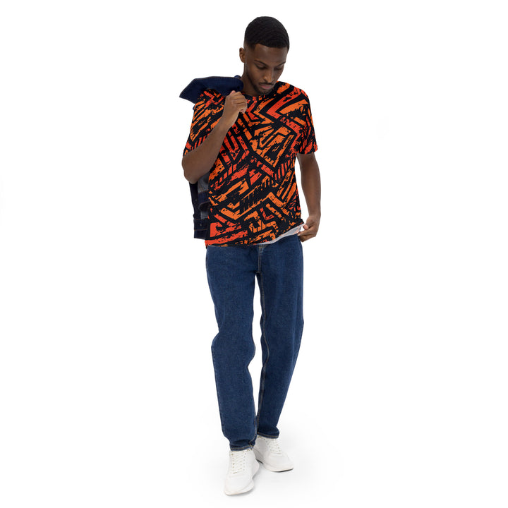 Premium Men's Jersey - Black-Orange Trend